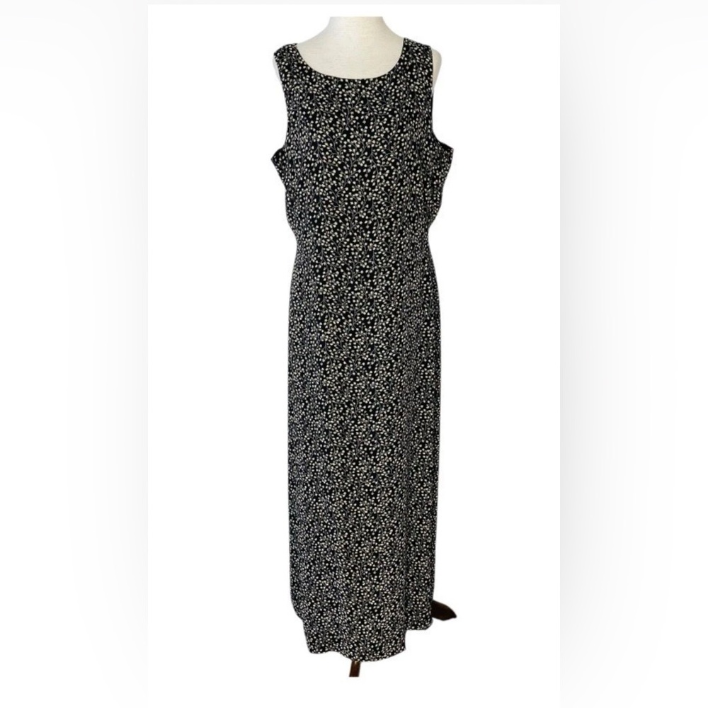 VINTAGE 90s CASUAL CORNER ANNEX Floral Midi Maxi Dress‎ Size 14 Large Sleeveless